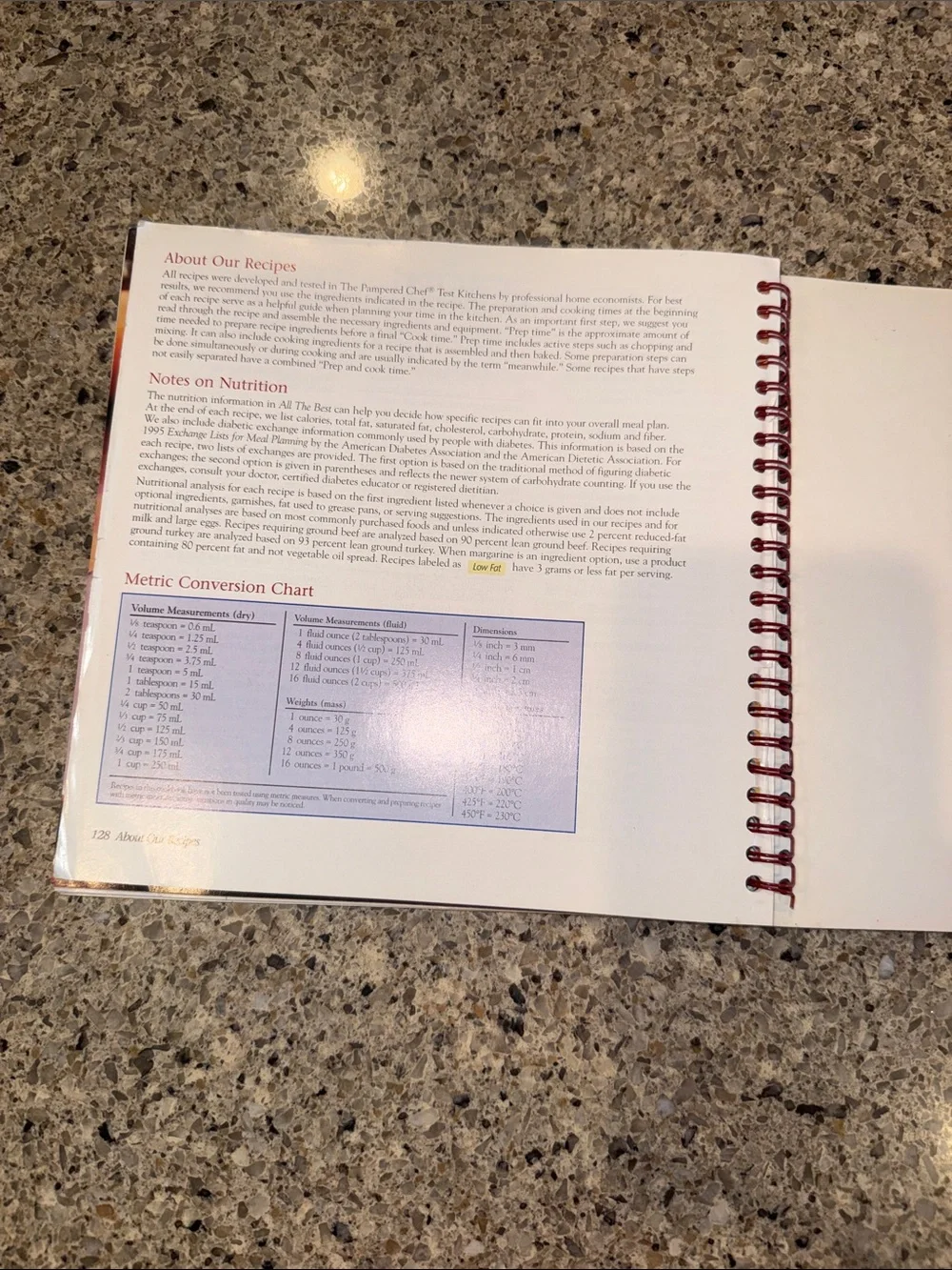 The Pampered Chef All The Best Cookbook - Red Cover with Food Photo